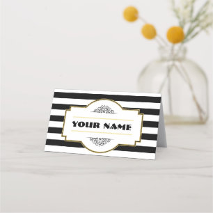 Carte De Placement Carte Gold Black Deco Place