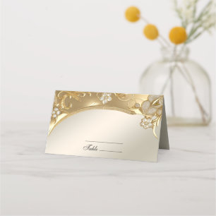 Carte De Placement Carte Gold Ornate Floral Place