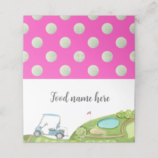Carte De Placement Carte Golf Pink Tente Place Baby shower d'annivers