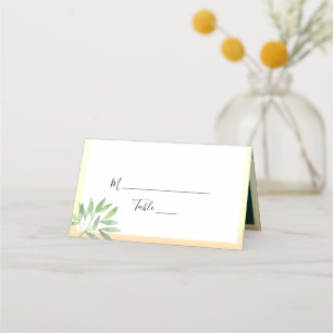 Carte De Placement Carte Green Gold