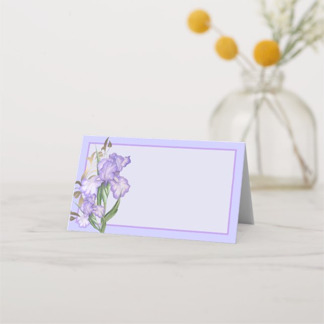 Carte De Placement Carte Irises-Violet-Irises-Petites (Devant)