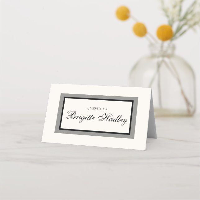 Carte De Placement Carte mariage blanc (Devant)