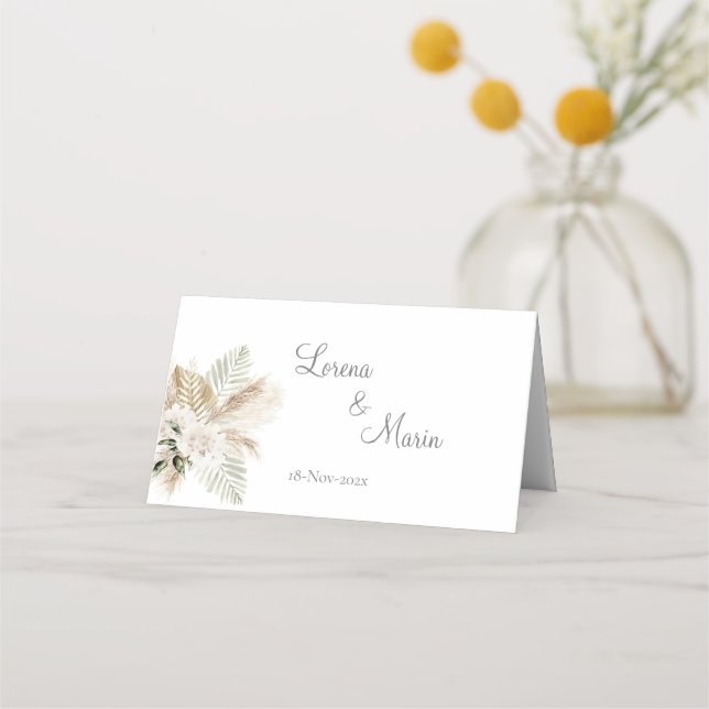 Carte De Placement Carte Mariage Boho Espagnol (Dos)