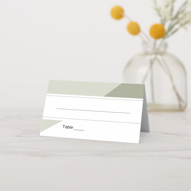 Carte De Placement Carte Mariage de conception géométrique personnali (Devant)