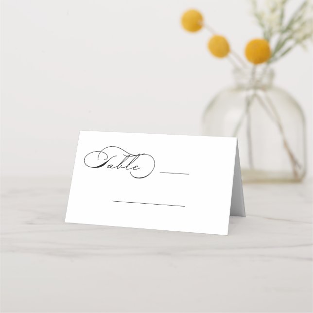 Carte De Placement Carte Mariage de luxe de typographie (Devant)