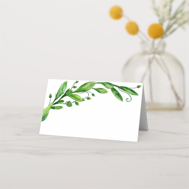 Carte De Placement Carte mariage d'été verte Jardin botanique (Devant)