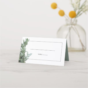 Carte De Placement Carte Mariage Eucalyptus Dollar Argent