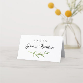 Carte De Placement Carte Mariage/événement Greenerg Sprig