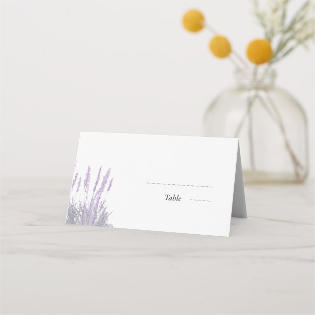 Carte De Placement Carte Mariage Lavender (Devant)