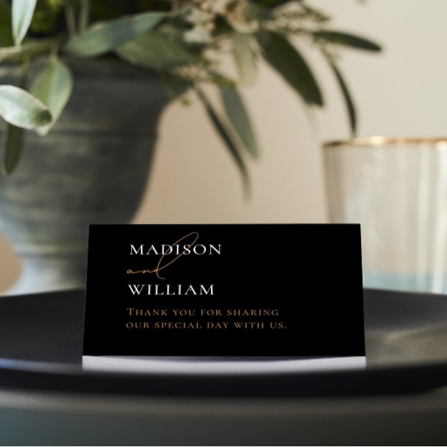 Carte De Placement Carte Mariage noir et blanc personnalisée (Créateur téléchargé)