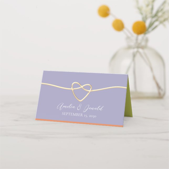Carte De Placement Carte Mariage orange violet (Dos)