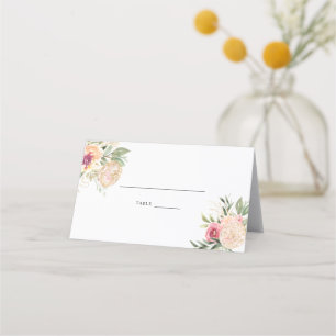 Carte De Placement Carte Mariage Place pour les fleurs de pivoine et 
