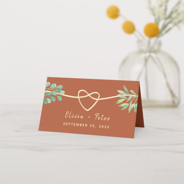Carte De Placement Carte Mariage Terracotta (Dos)