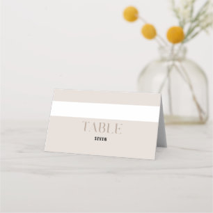 Carte De Placement Carte personnalisée Mariage beige en gras