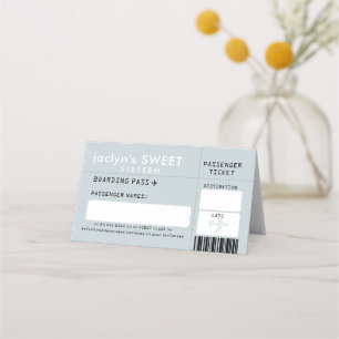 Carte De Placement Carte Place Escort de billets Silver Grey Airline