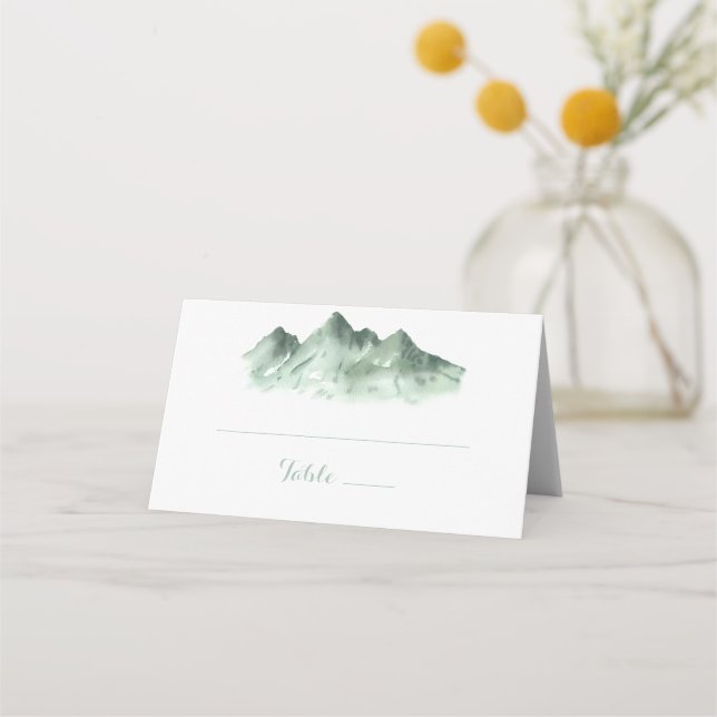 Carte De Placement Carte Place Mariage campagnard Green Mountain (Devant)