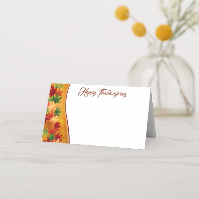 Carte De Placement Carte Place Nom Thanksgiving (Devant)