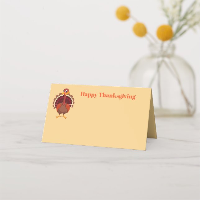 Carte De Placement Carte Place Nom Thanksgiving (Devant)