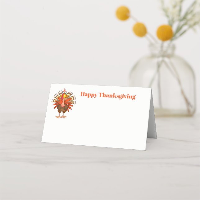 Carte De Placement Carte Place Nom Thanksgiving (Devant)