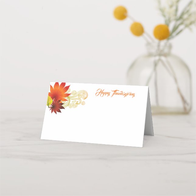 Carte De Placement Carte Place Nom Thanksgiving (Devant)