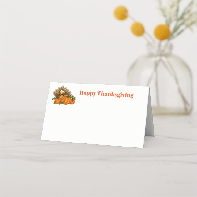 Carte De Placement Carte Place Nom Thanksgiving (Devant)