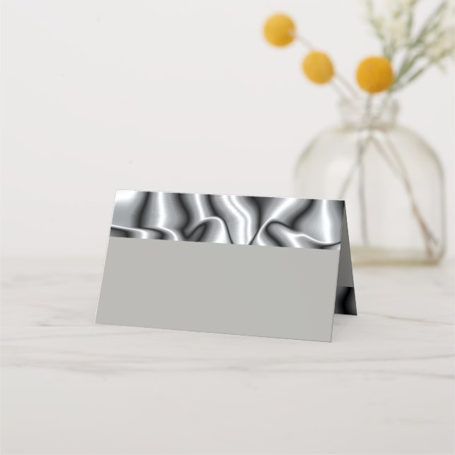 Carte De Placement Carte Place pour Silver Metal Bar Mitzvah Collecti (Devant)