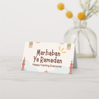 Carte De Placement Carte Ramadan pour les musulmans