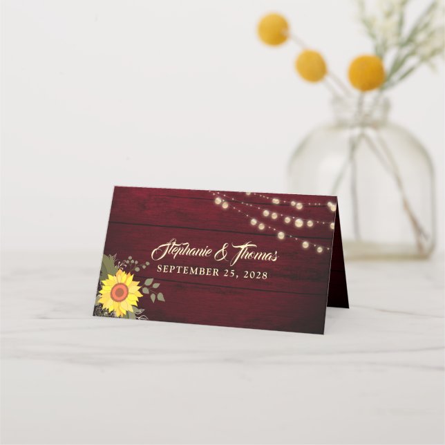 Carte De Placement Carte Russe Sunflower Place (Dos)