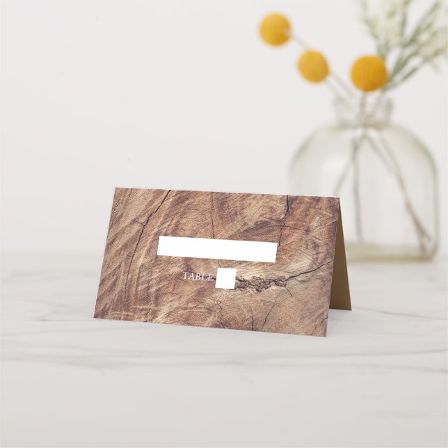 Carte De Placement Carte Rustique Mariage en bois (Devant)