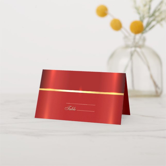 Carte De Placement Carte simple Red Place (Devant)