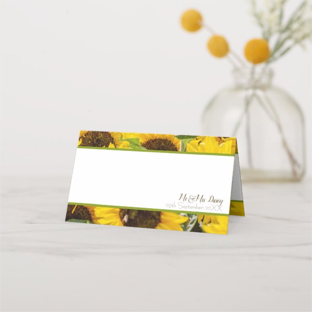 Carte De Placement Carte Sunflower Place (Devant)