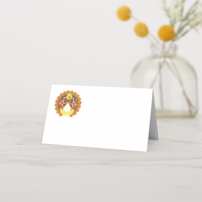Carte De Placement Carte Thankesgiving Turkey Place Card (Devant)