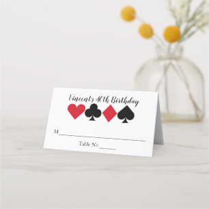Carte De Placement Casino Las Vegas Birthday Personnalisé Place Card