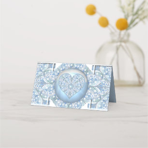Carte De Placement Céramique Lace Bleu clair