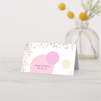 Carte De Placement Cercles Confetti Roses