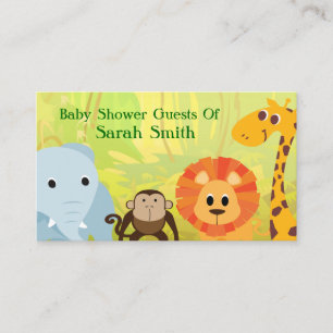 Carte De Placement C'est un baby shower de jungle