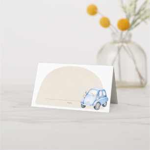 Carte De Placement C'est Un Garçon Bleu Boho Baby shower Voiture Toy