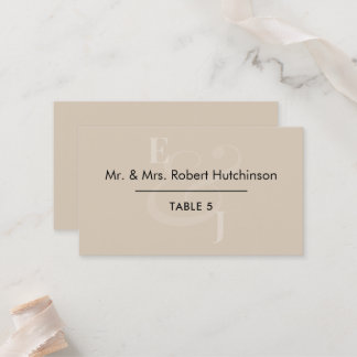 Carte De Placement Champagne Ampersand inversé Mariage | Siège de tab