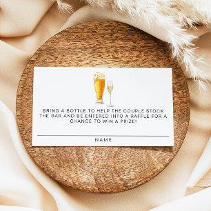 Carte De Placement CHARLIE Stock Billet Bar Bouteille Raffle