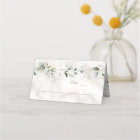 Charm Airy Greenery Marble Numéro de table