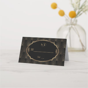 Carte De Placement Charm Great Gatsby Vintage années 1920 Art Déco Ma