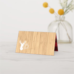 Carte De Placement Chasse aux cerfs Lodge Baby shower Antlers