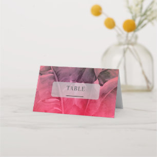 Carte De Placement Chaud rose Tropical Summer Luau Mariage Table