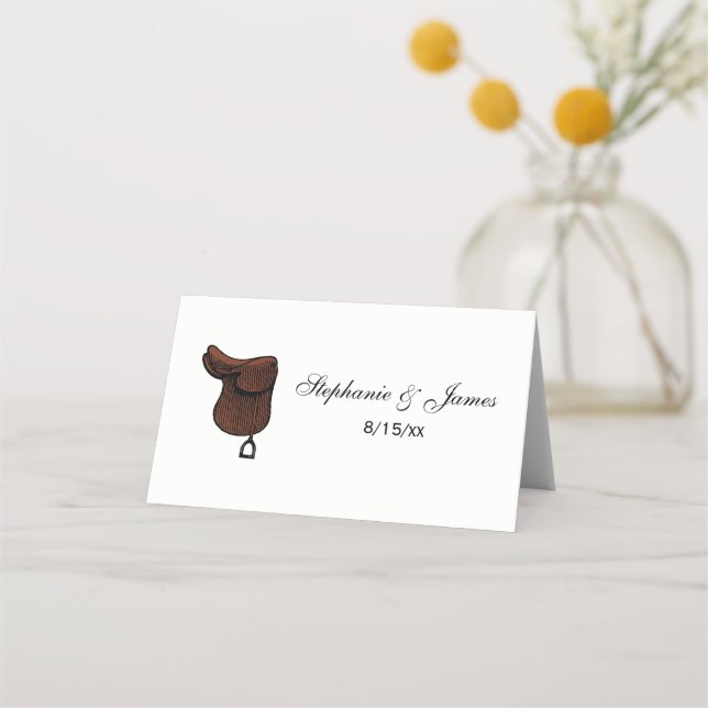 Carte De Placement Chevaux - Preppy Equestrio couleur de selle (Devant)