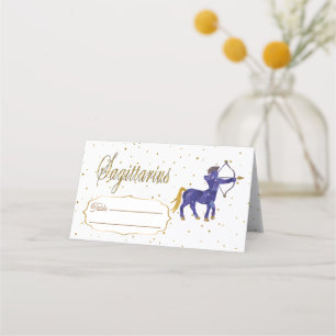 Carte De Placement Chic Gold Sagittarius Zodiac Anniversaire