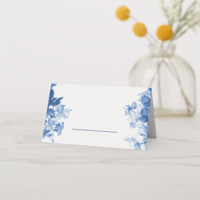Carte De Placement China Blue Aquarelle Fête Prénatale (Devant)