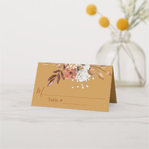Carte De Placement Chute Floral Flowers Gold Mariage Carte Place