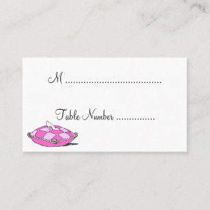 Carte De Placement Cinderella Slipper rose table personnalisée Placer