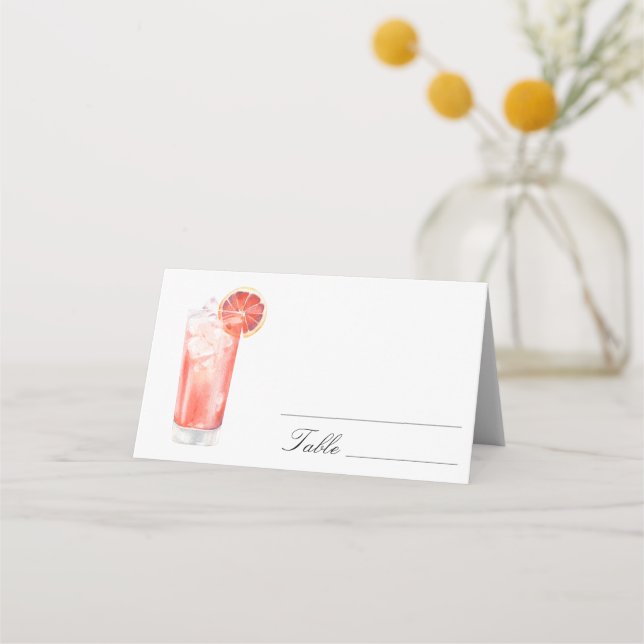 Carte De Placement Citrus Cocktail - wedding place cards (Devant)