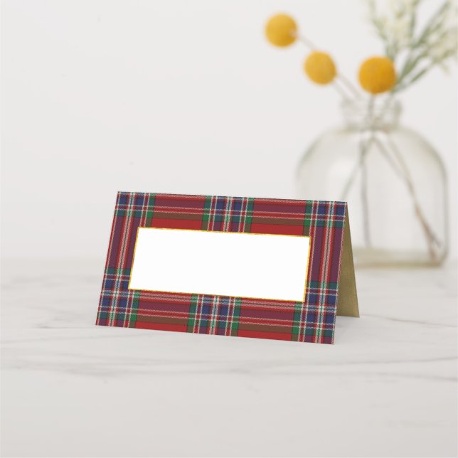 Carte De Placement Clan MacFarlane Mariage Pladed Place Card (Devant)